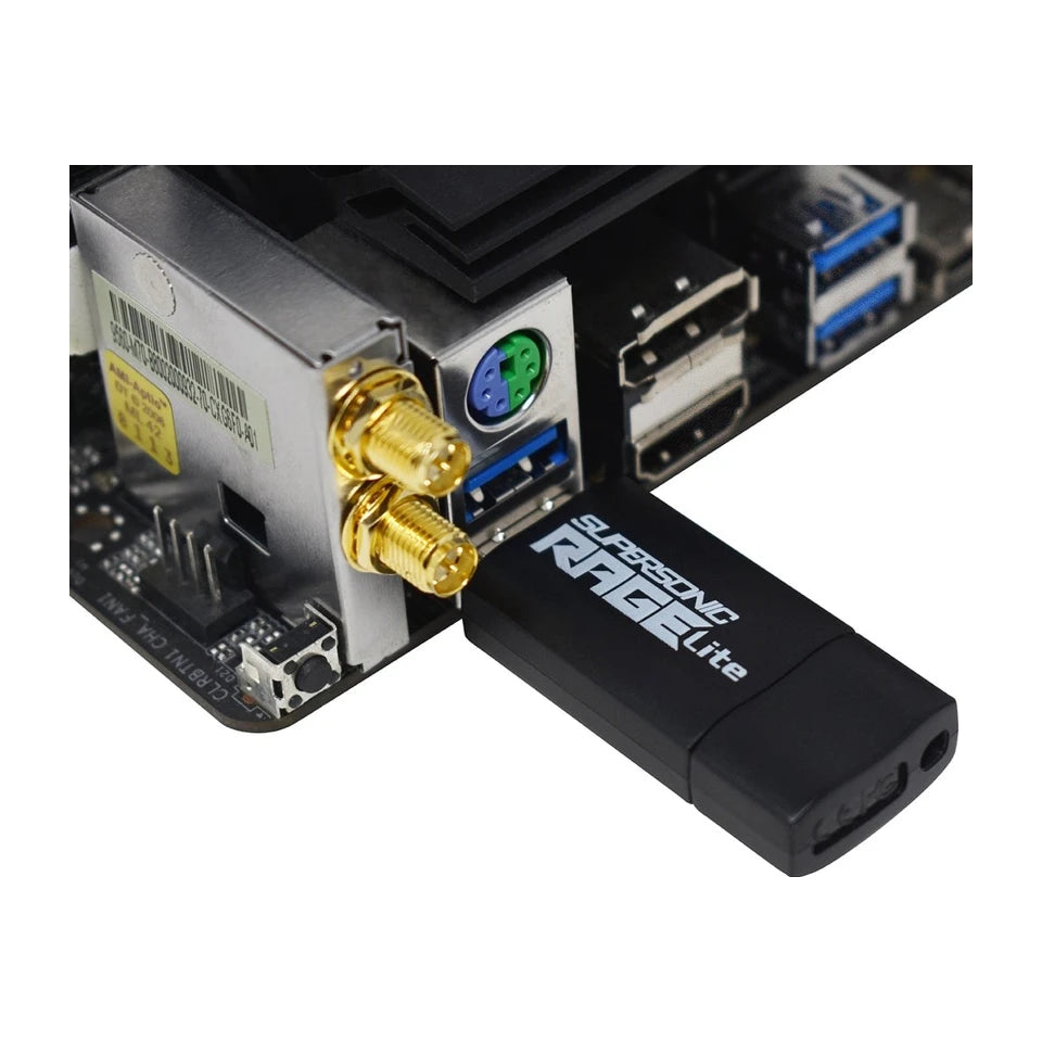 Chiavetta USB Patriot Memory Supersonic Rage Lite da 64 GB USB Type-A 3.2 Gen 1 (3.1 Gen 1) nera e blu