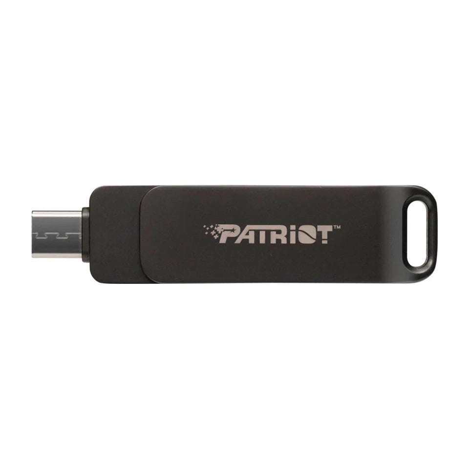 Chiavetta USB PATRIOT Rage R550 128GB 100 MB/S USB A+C Design girevole (PE128GR550DSAD) Nero