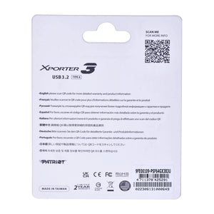 Chiavetta USB PARTIOT FLASHDRIVE Xporter 3 da 64GB Tipo A USB 3.2