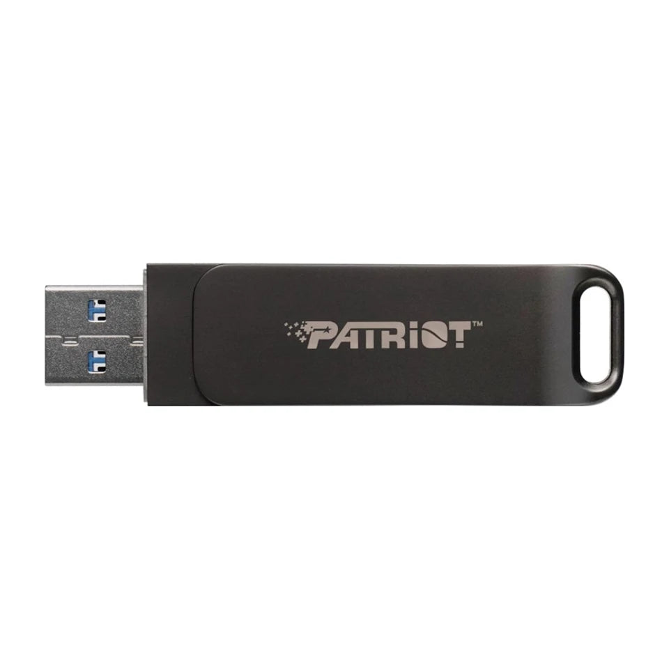 Chiavetta USB PATRIOT Rage R550 128GB 100 MB/S USB A+C Design girevole (PE128GR550DSAD) Nero