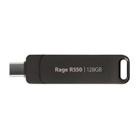 Chiavetta USB PATRIOT Rage R550 128GB 100 MB/S USB A+C Design girevole (PE128GR550DSAD) Nero