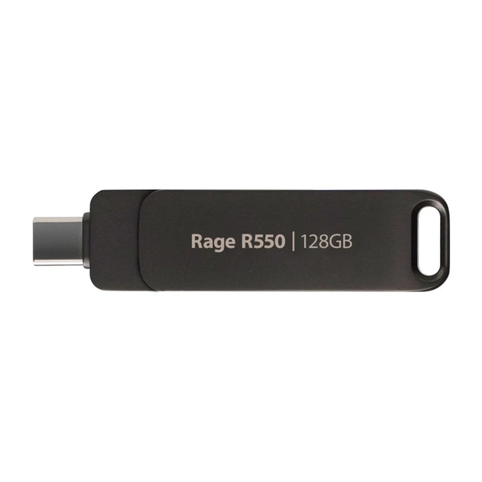 Chiavetta USB PATRIOT Rage R550 128GB 100 MB/S USB A+C Design girevole (PE128GR550DSAD) Nero
