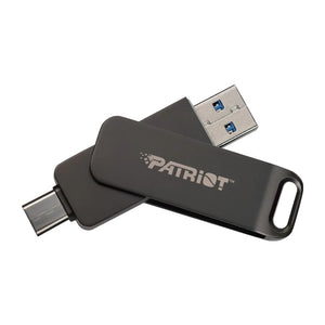 Chiavetta USB PATRIOT Rage R550 128GB 100 MB/S USB A+C Design girevole (PE128GR550DSAD) Nero