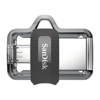 Chiavetta USB SanDisk Ultra Dual m3.0 da 256 GB USB Tipo-A / Micro-USB 3.2 Gen 1 (3.1 Gen 1) Nero, Argento, Trasparente