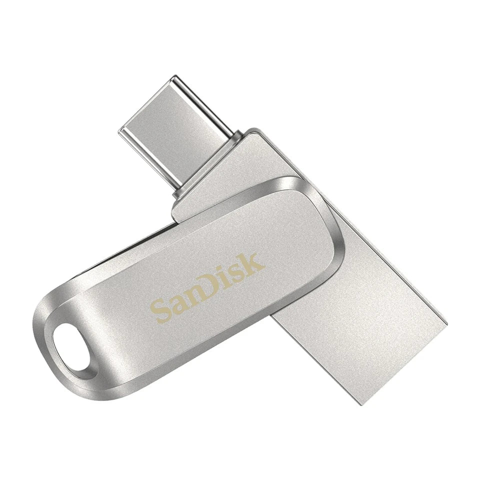 Chiavetta USB SanDisk Ultra Dual Drive Luxe da 256 GB USB Type-A / USB Type-C 3.2 Gen 1 (3.1 Gen 1) in acciaio inossidabile