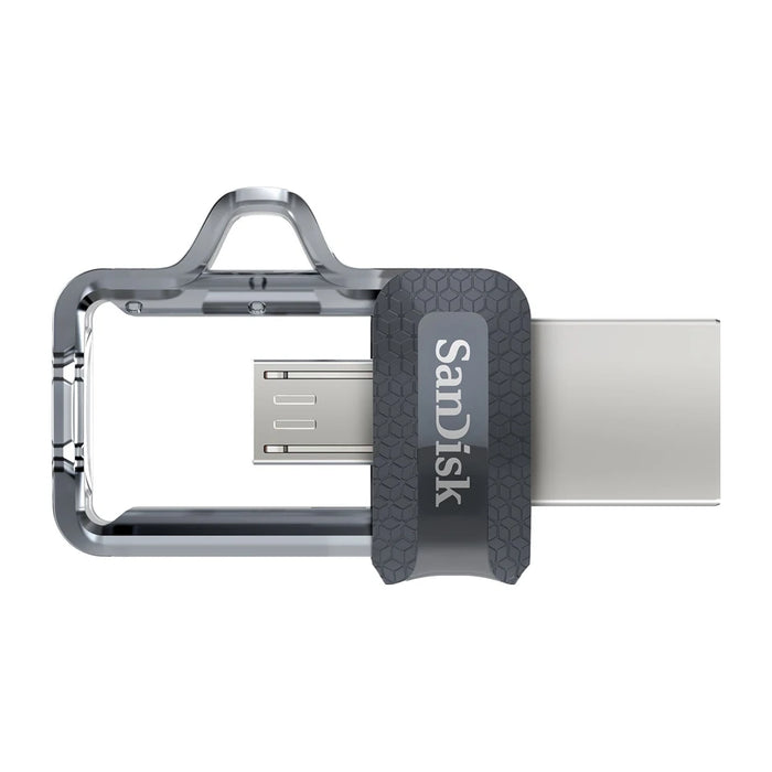 Chiavetta USB SanDisk Ultra Dual m3.0 da 256 GB USB Tipo-A / Micro-USB 3.2 Gen 1 (3.1 Gen 1) Nero, Argento, Trasparente