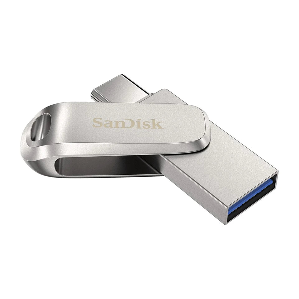 Chiavetta USB SanDisk Ultra Dual Drive Luxe da 256 GB USB Type-A / USB Type-C 3.2 Gen 1 (3.1 Gen 1) in acciaio inossidabile