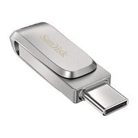 Chiavetta USB SanDisk Ultra Dual Drive Luxe da 256 GB USB Type-A / USB Type-C 3.2 Gen 1 (3.1 Gen 1) in acciaio inossidabile