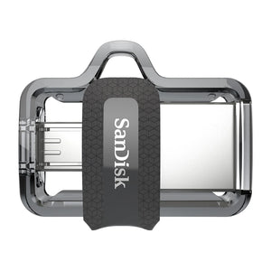 Chiavetta USB SanDisk Ultra Dual m3.0 da 32 GB USB Type-A / Micro-USB 3.2 Gen 1 (3.1 Gen 1) Nero, Argento, Trasparente