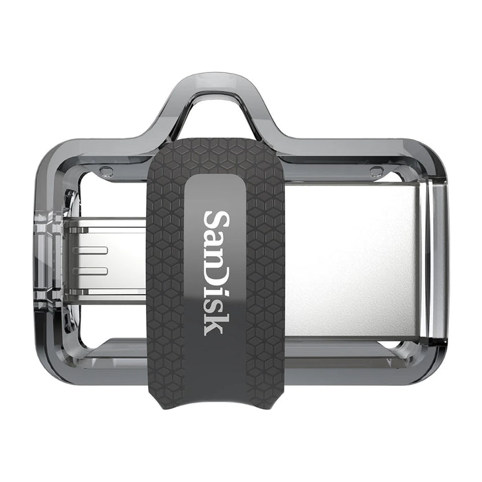 Chiavetta USB flash drive Sandisk Ultra Dual m3.0 da 64 GB USB Type-A / Micro-USB 3.2 Gen 1 (3.1 Gen 1) Nero, Argento, Trasparente