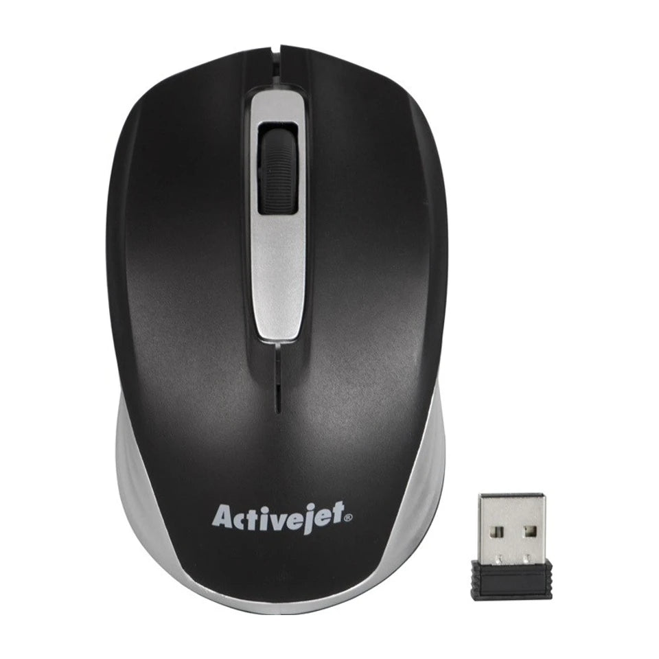 Mouse wireless per computer Activejet AMY-313 (ottico; 1200 DPI; nero)