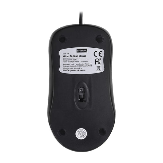 Activejet AMY-146 Mouse ottico USB con cavo