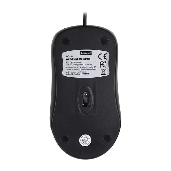 Activejet AMY-146 Mouse ottico USB con cavo