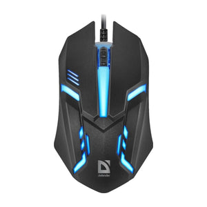 MOUSE DEFENDER CYBER MB-560L NERO 7 COLORI 1200DPI 3P