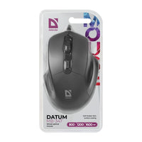 Mouse ottico nero Defender DATUM MB-347 1600dpi 4P