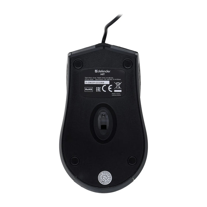MOUSE DEFENDER HIT MB-530 NERO OTTICO 1000dpi 3P