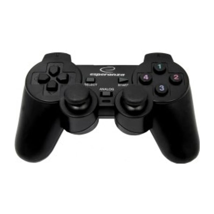 Controller da gioco Esperanza EG106 per PC, PlayStation 2, PlayStation 3, analogico/digitale USB 2.0 nero