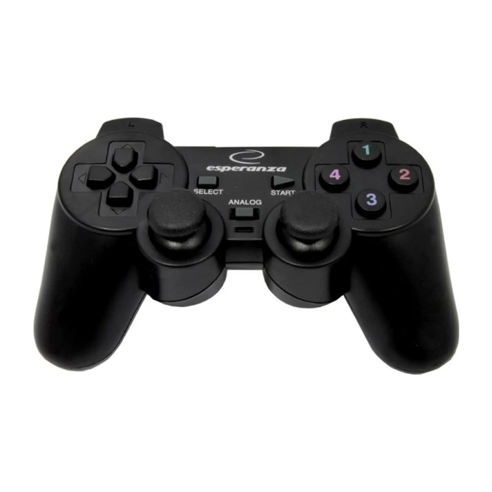 Controller da gioco Esperanza EG102 nero USB 2.0 Gamepad Analogico/Digitale per PC, Playstation 3