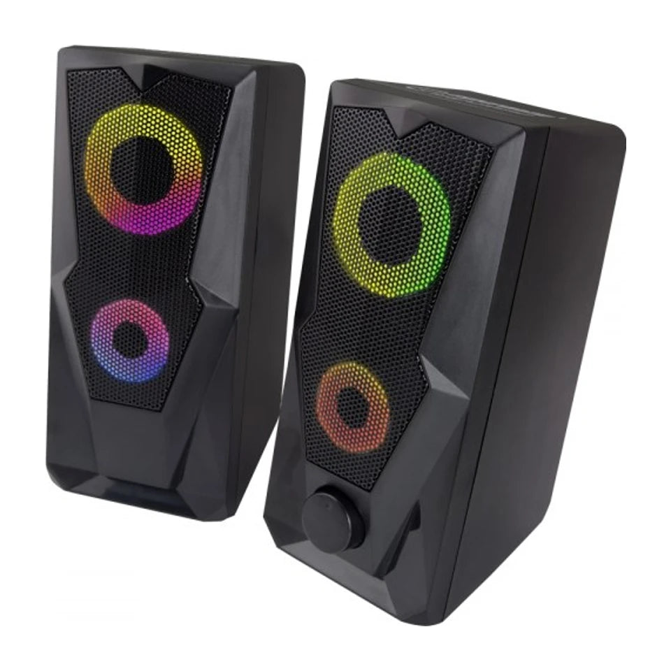 Altoparlanti Esperanza EGS103 2.0 LED neri 6W