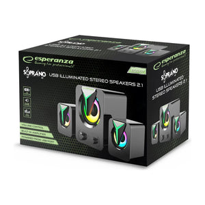 Altoparlanti Esperanza EGS107 2.1 USB LED 5 W Nero