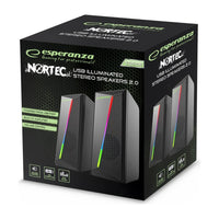 Altoparlanti Esperanza EGS106 2.0 LED Nero 6W