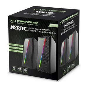 Altoparlanti Esperanza EGS106 2.0 LED Nero 6W