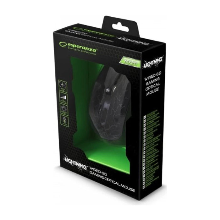 Mouse Esperanza EGM211R destro USB Tipo-A Ottico 2400 DPI