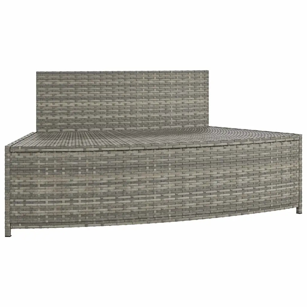 Panche per Spa con Cuscini 2 pz in Polyrattan Grigio 362263