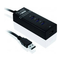 iBox IUH3FB hub di interfaccia 5000 Mbit/s Nero