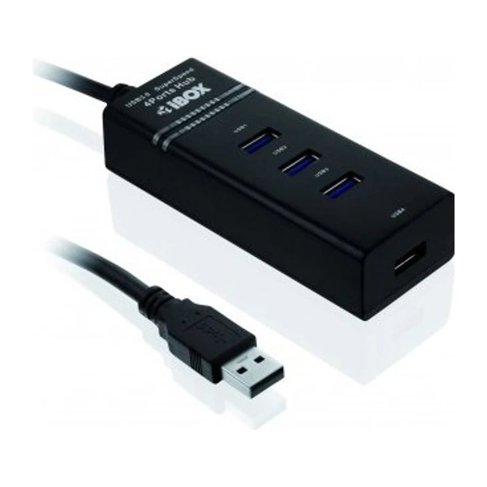 iBox IUH3FB hub di interfaccia 5000 Mbit/s Nero