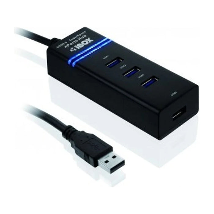 iBox IUH3FB hub di interfaccia 5000 Mbit/s Nero