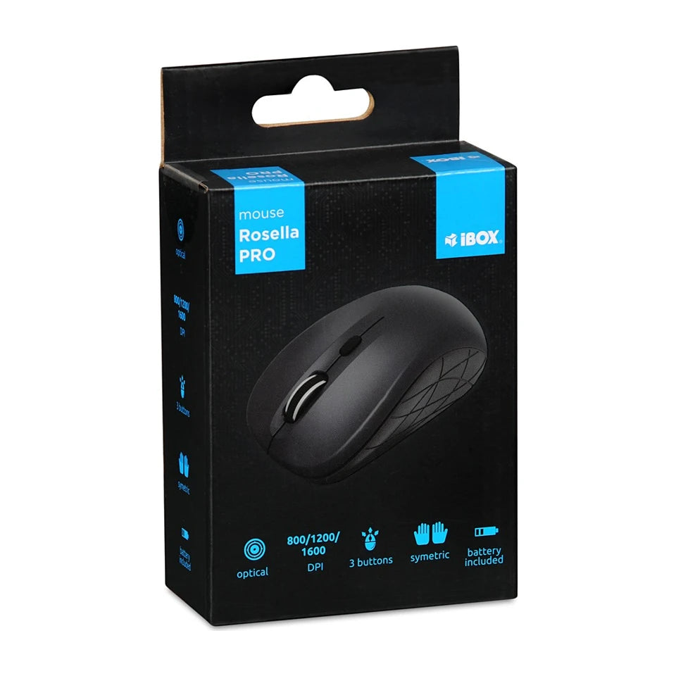 iBOX i009W Rosella mouse ottico wireless, nero