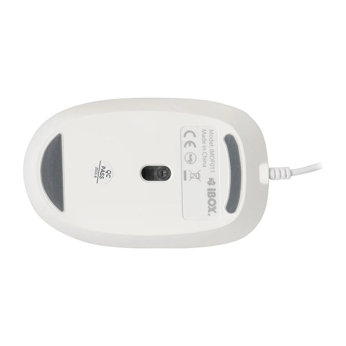 iBOX i011 Seagull mouse ottico con cavo, bianco