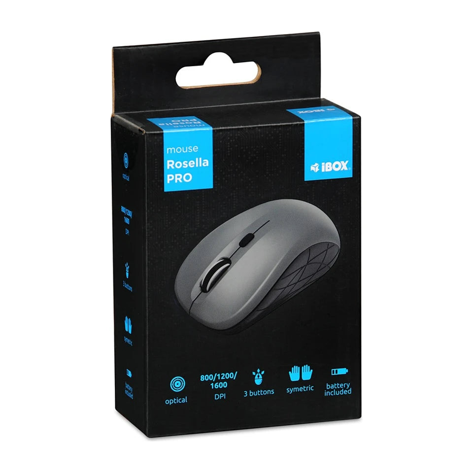 iBOX i009W Rosella mouse ottico wireless, grigio