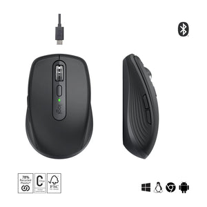 Mouse Logitech MX Anywhere 3S per ufficio Destrorso RF Wireless + Bluetooth Laser 8000 DPI
