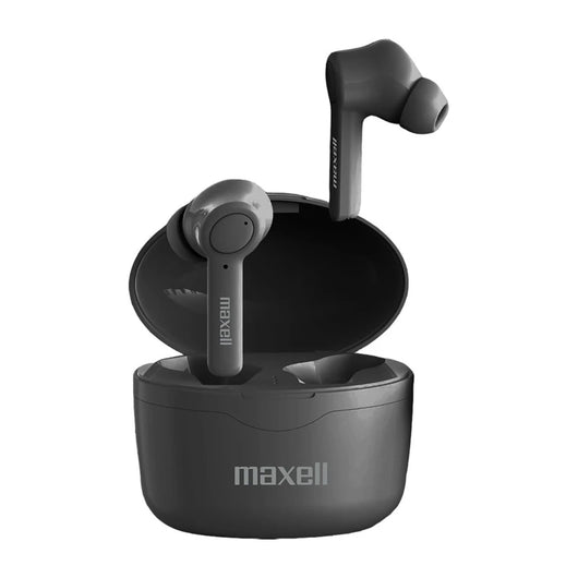 Cuffie wireless in-ear Maxell Bass 13 Sync Up con Bluetooth e custodia di ricarica nera
