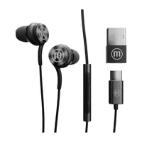 Cuffie cablate Maxell XC1 USB-C con adattatore USB-A, nero
