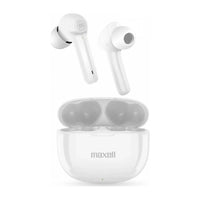 Cuffie wireless Maxell Dynamic+ con custodia di ricarica Bluetooth bianche