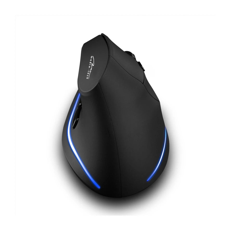 MEDIA-TECH VERTIC RF MT1123 Mouse verticale wireless RF 2400 DPI Nero