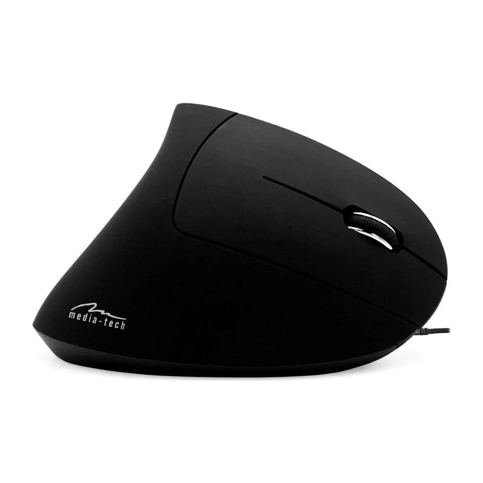MEDIA-TECH VERTIC MT1122 Mouse verticale con cavo 6400 DPI Nero