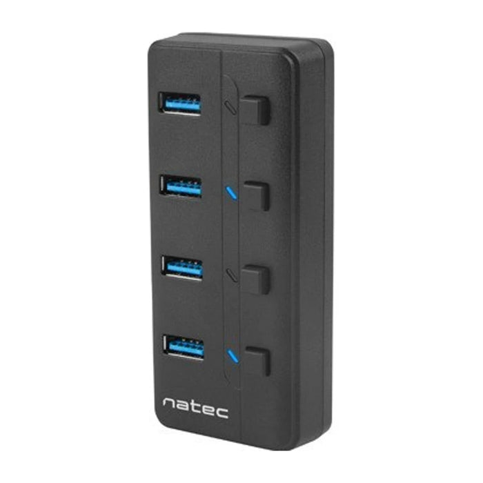 NATEC HUB USB 3.0 MANTIS 2 A 4 PORTE CON INTERRUTTORE E ALIMENTATORE