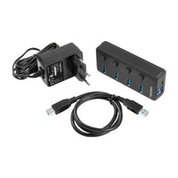 NATEC HUB USB 3.0 MANTIS 2 A 4 PORTE CON INTERRUTTORE E ALIMENTATORE