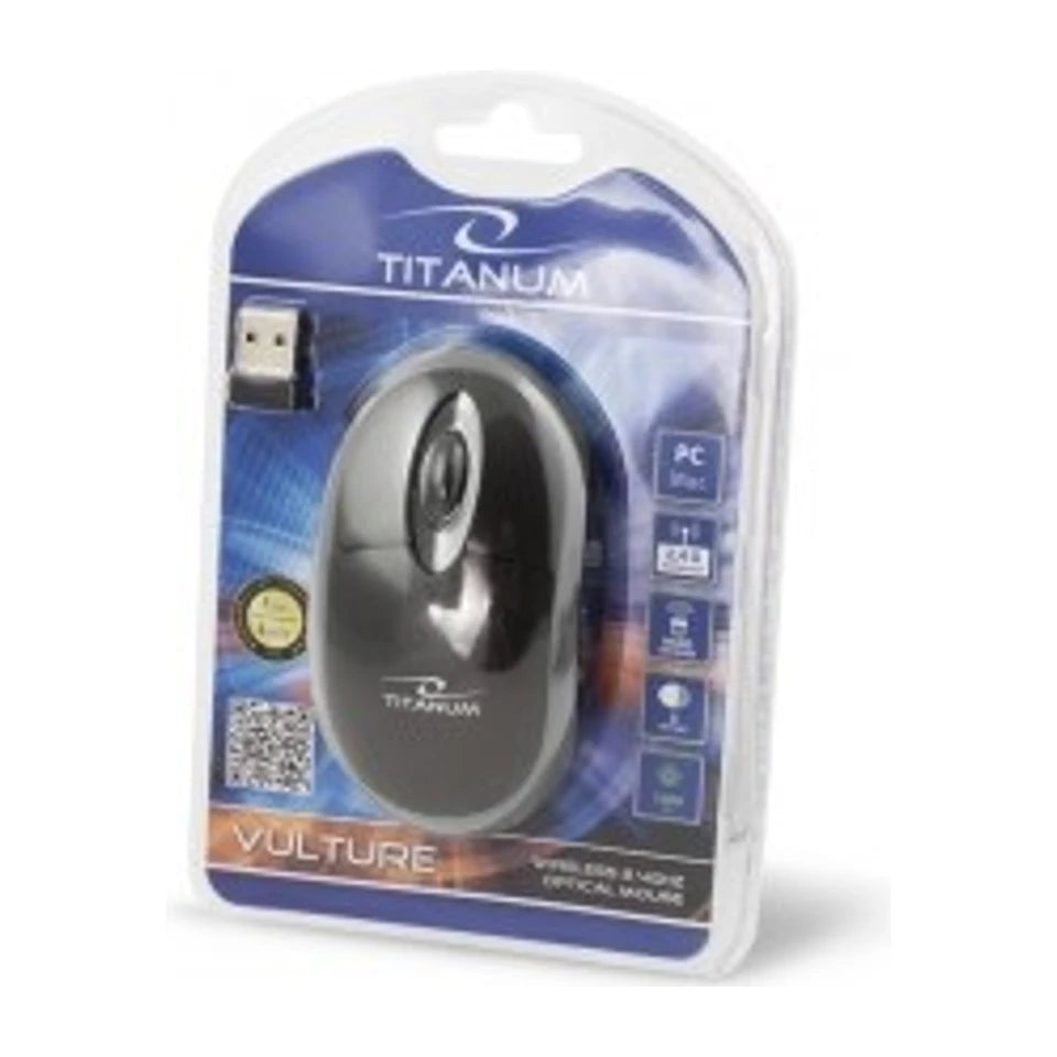 Mouse wireless ottico ambidestro Esperanza Titanum 1000 DPI