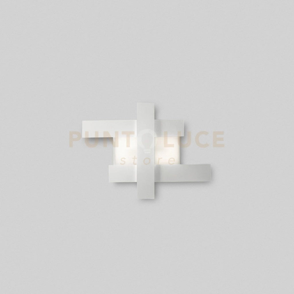DOHA P/P - APPLIQUE COLORE BIANCO IN ALLUMINIO E METACRILATO A LED 3000K 2620LM 30W 65,5X49CM