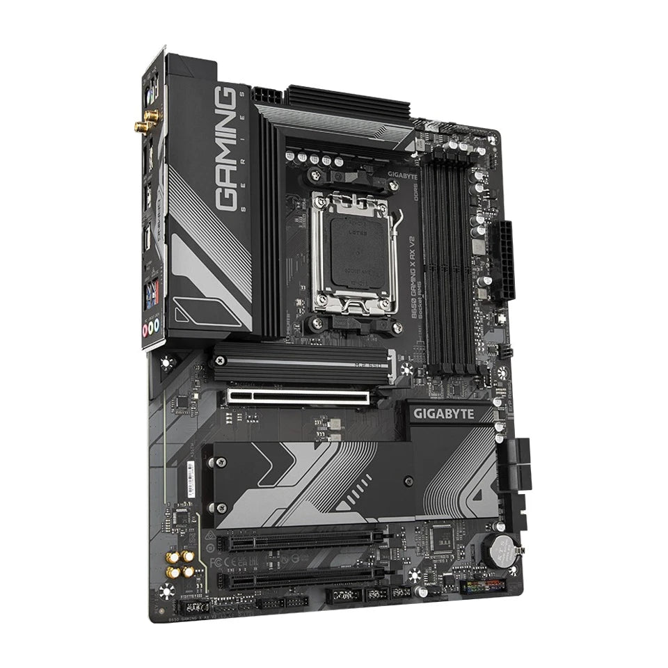Scheda madre GIGABYTE B650 GAMING X AX V2 - Supporta CPU AMD Ryzen 8000, VRM digitale 8+2+2 fasi, fino a 8000MHz DDR5 (OC), 1xPCIe 5.0 + 2xPCIe 4.0 M.2, Wi-Fi 6E 802.11ax, LAN 2.5GbE, USB 3.2 Gen 2