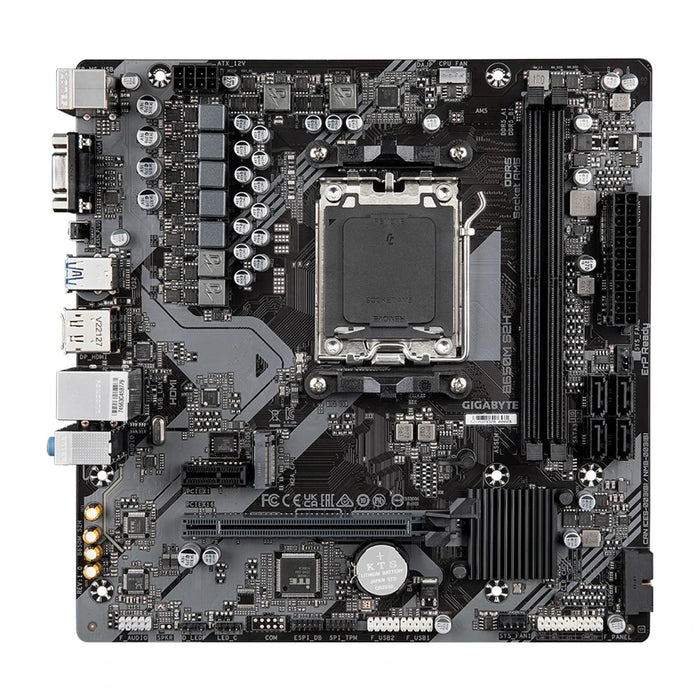 Scheda madre GIGABYTE B650M S2H - Supporta CPU AMD Ryzen 8000, VRM digitale 5+2+2 fasi, fino a 6400MHz DDR5, 1xPCIe 4.0 M.2, LAN GbE, USB 3.2 Gen 1