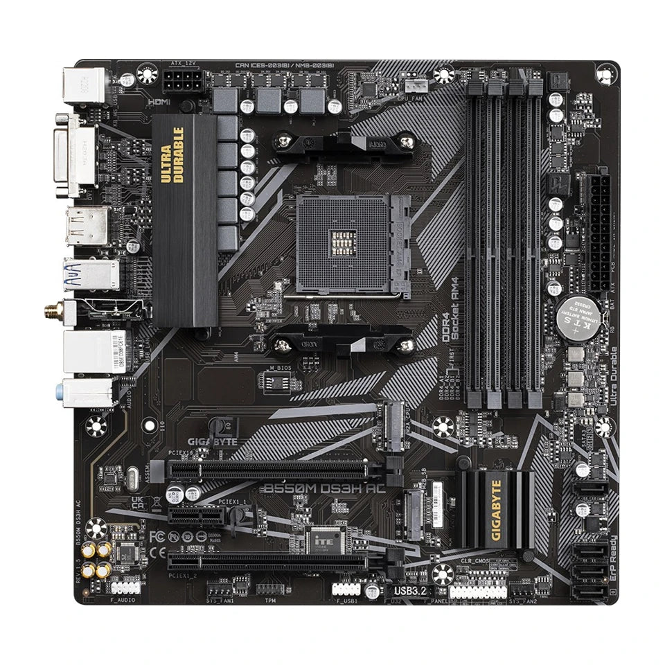 Gigabyte B550M DS3H Socket AM4 micro ATX AMD B550