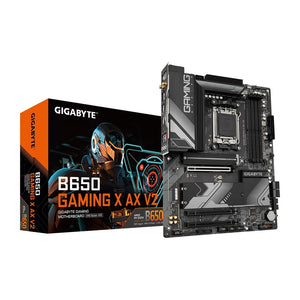 Scheda madre GIGABYTE B650 GAMING X AX V2 - Supporta CPU AMD Ryzen 8000, VRM digitale 8+2+2 fasi, fino a 8000MHz DDR5 (OC), 1xPCIe 5.0 + 2xPCIe 4.0 M.2, Wi-Fi 6E 802.11ax, LAN 2.5GbE, USB 3.2 Gen 2