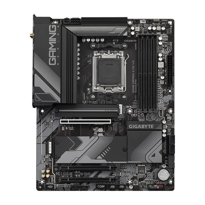 Scheda madre GIGABYTE B650 GAMING X AX V2 - Supporta CPU AMD Ryzen 8000, VRM digitale 8+2+2 fasi, fino a 8000MHz DDR5 (OC), 1xPCIe 5.0 + 2xPCIe 4.0 M.2, Wi-Fi 6E 802.11ax, LAN 2.5GbE, USB 3.2 Gen 2