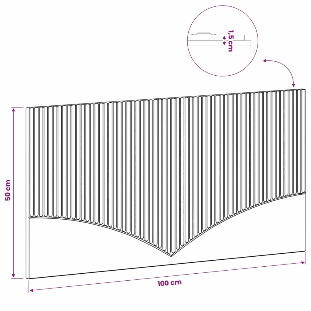 Testiera da Muro HOORN Grigio Cemento Legno ingegnerizzato 897418